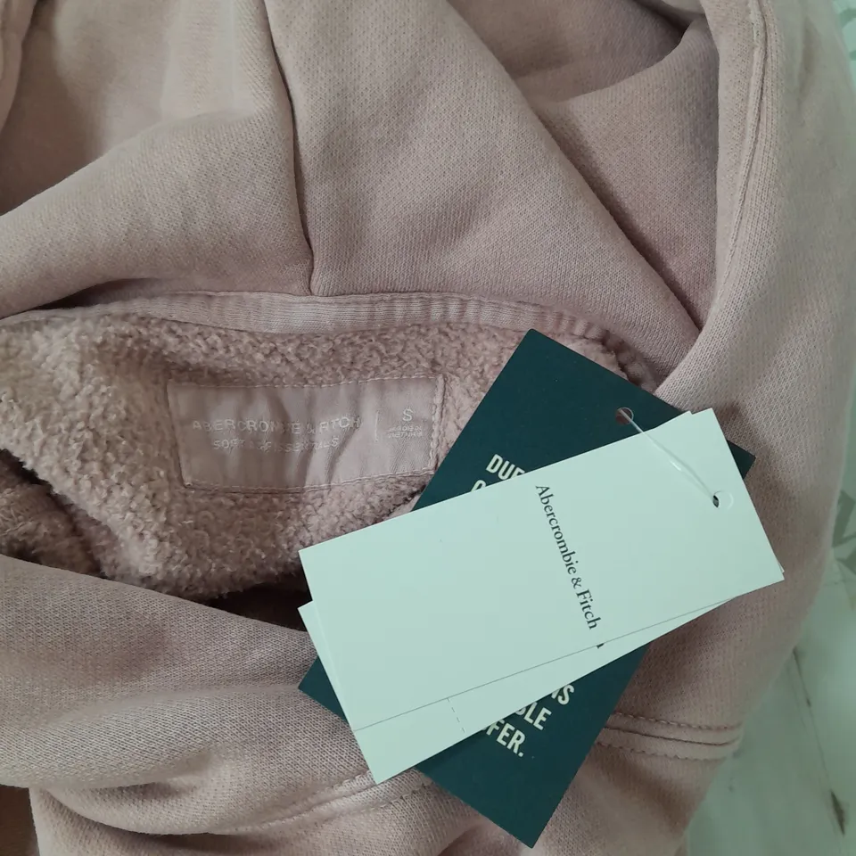 ABERCROMBIE & FITCH HOODIE IN DUSTY PINK SIZE S