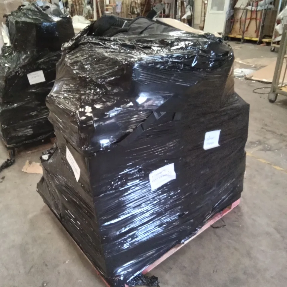 PALLET OF ASSORTED ITEMS INCLUDING POLYCOM, LAPTOP BAGS, SAMSUNG KEYBOARD, DYNAMIC LOOP AMPLIFIER SYSTEM