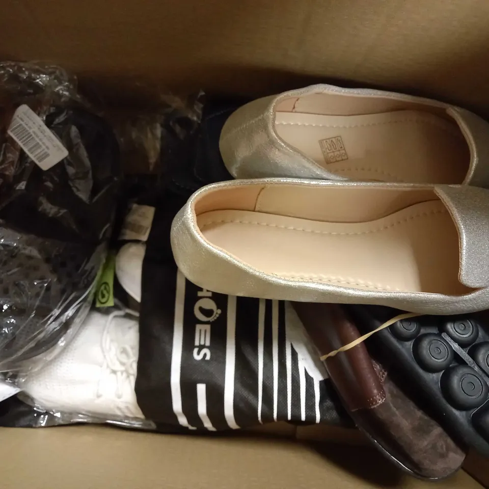 APPROXIMATELY 10 ASSORTED PAIRS OF SHOES IN VARIOUS STYLES & SIZES