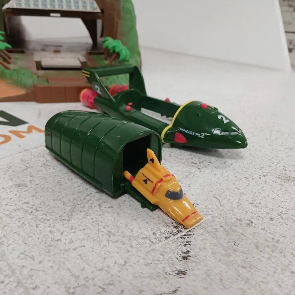 THUNDERBIRDS TRACY ISLAND PLAYSET – BOXED WITH THUNDERBIRD 1, 2 & 4 AND LADY PENELOPES CAR