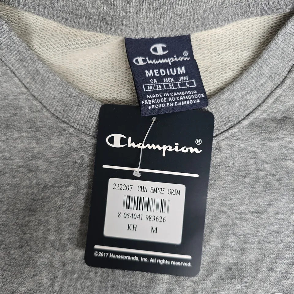 CHAMPION GREY CREWNECK SWEATSHIRT – MEDIUM (MEN'S)