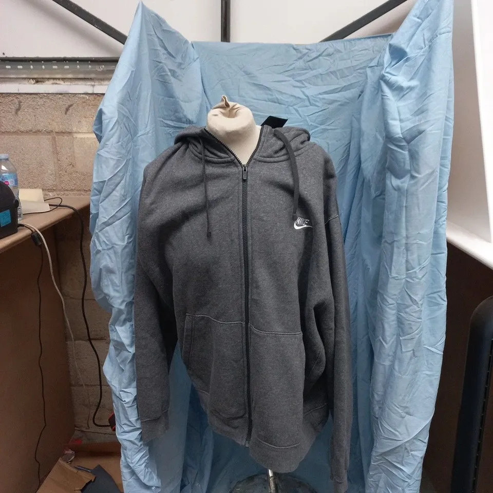 UK XXL NIKE ZIP HOODIE – GREY, MEN'S