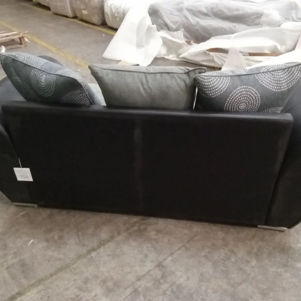 DANUBE FABRIC/FAUX LEATHER SOFA BED RRP £699