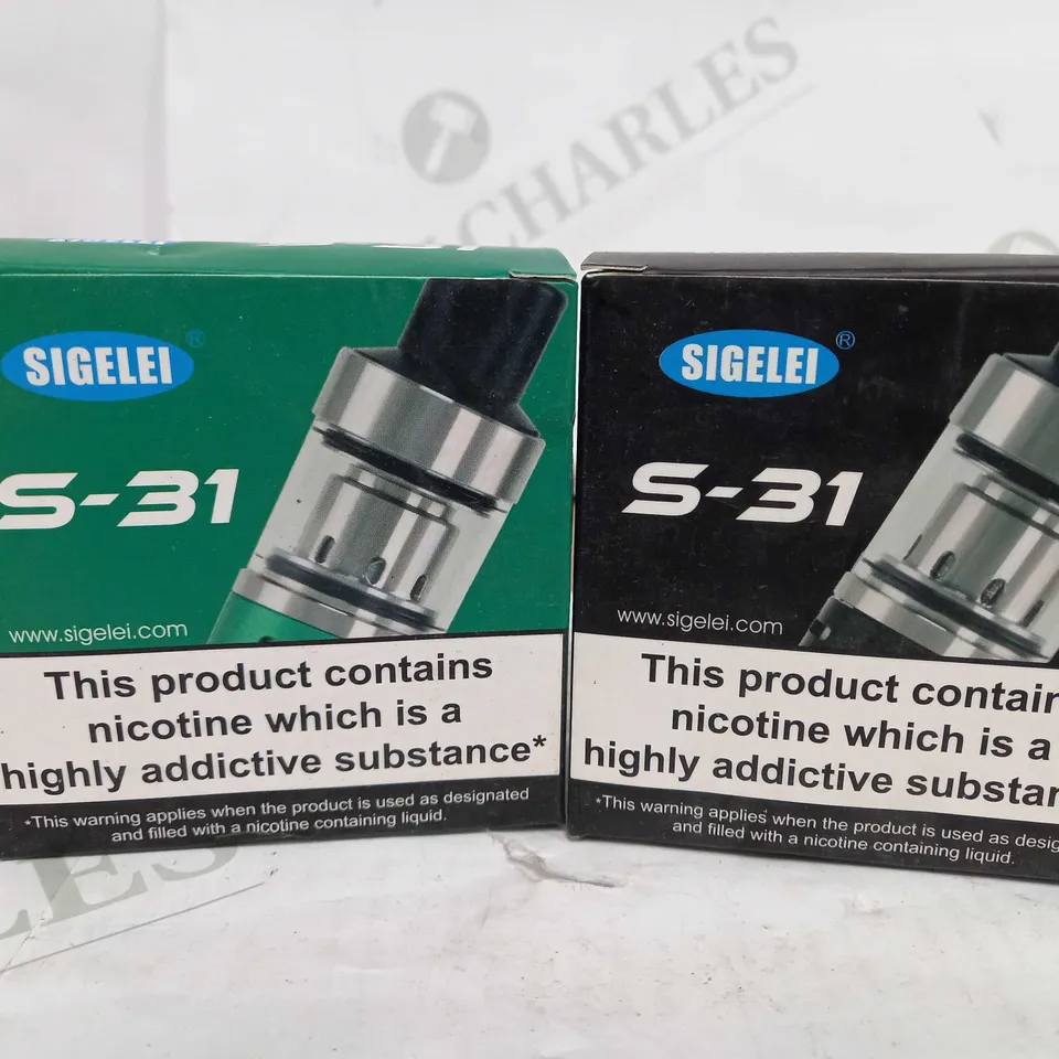BOX OF TWO SIGELEI S-31 TANKS - 2ML MAX