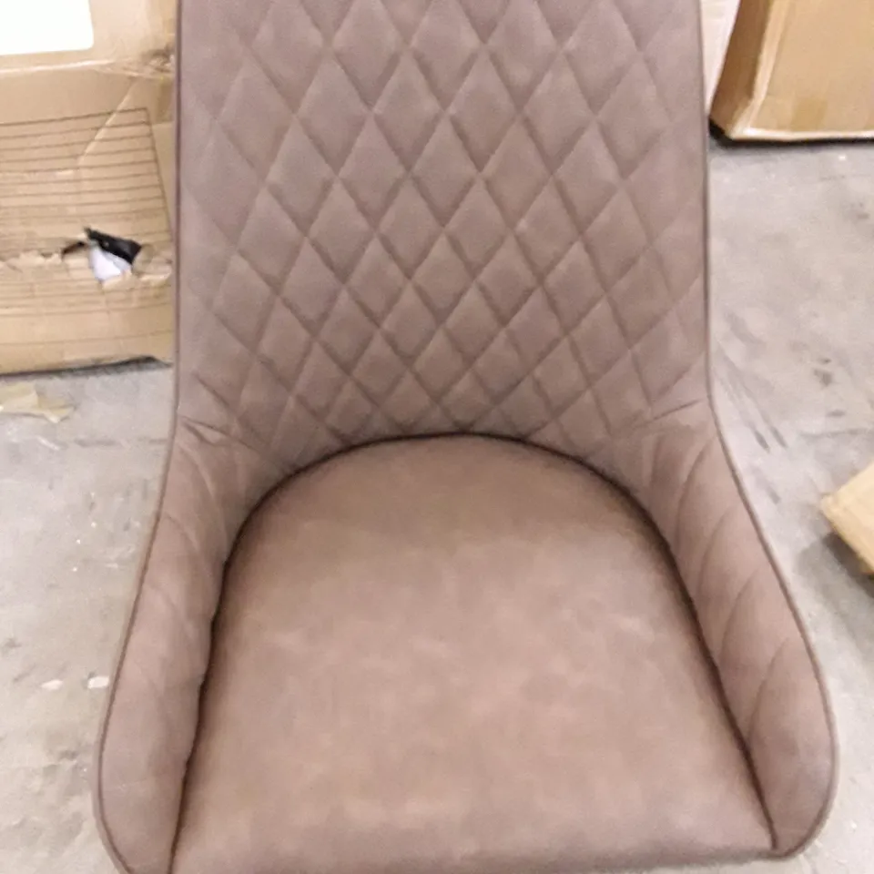 BOXED SET OF 2 DARK BROWN DINING CHAIRS