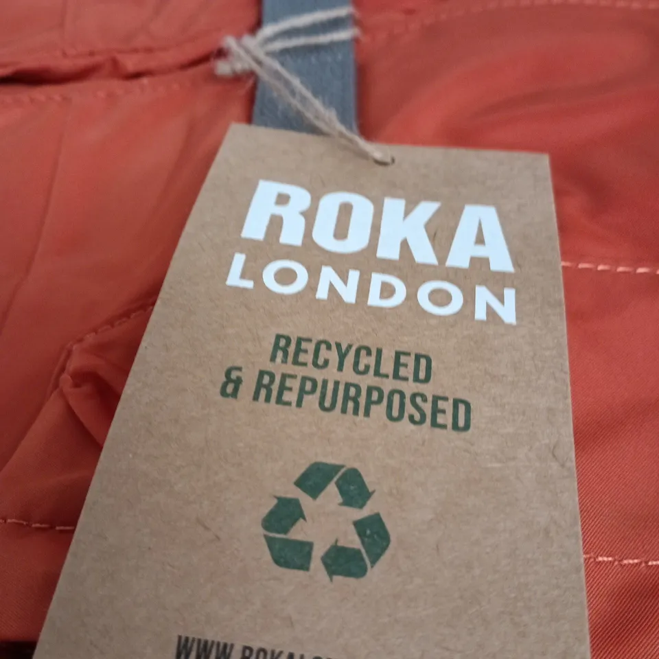 ROKA LONDON CANFIELD B RECYCLED NYLON BAG – MEDIUM BURNT ORANGE