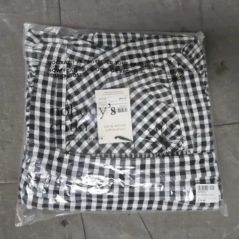 NOBODY'S CHILD CHECK NOVA MINI DRESS IN BLACK/WHITE SIZE UK 8