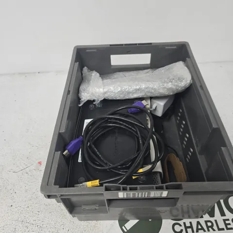 TOTE OF APPROXIMATELY 9 ASSORTED ITEMS TO INCLUDE: BT ROUTER 