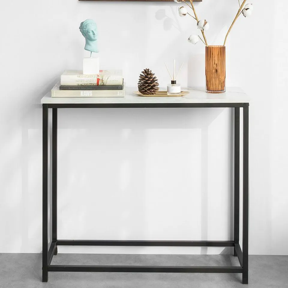 BOXED ALMUS 80CM CONSOLE TABLE BLACK