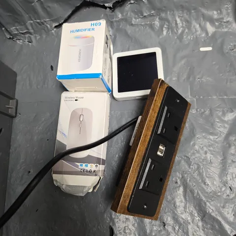 NINE ASSORTED ELECTRICALS TO INCLUDE; H09 HUMIDIFIER, WIRELESS MOUSE AND SMART WIFI SW30A