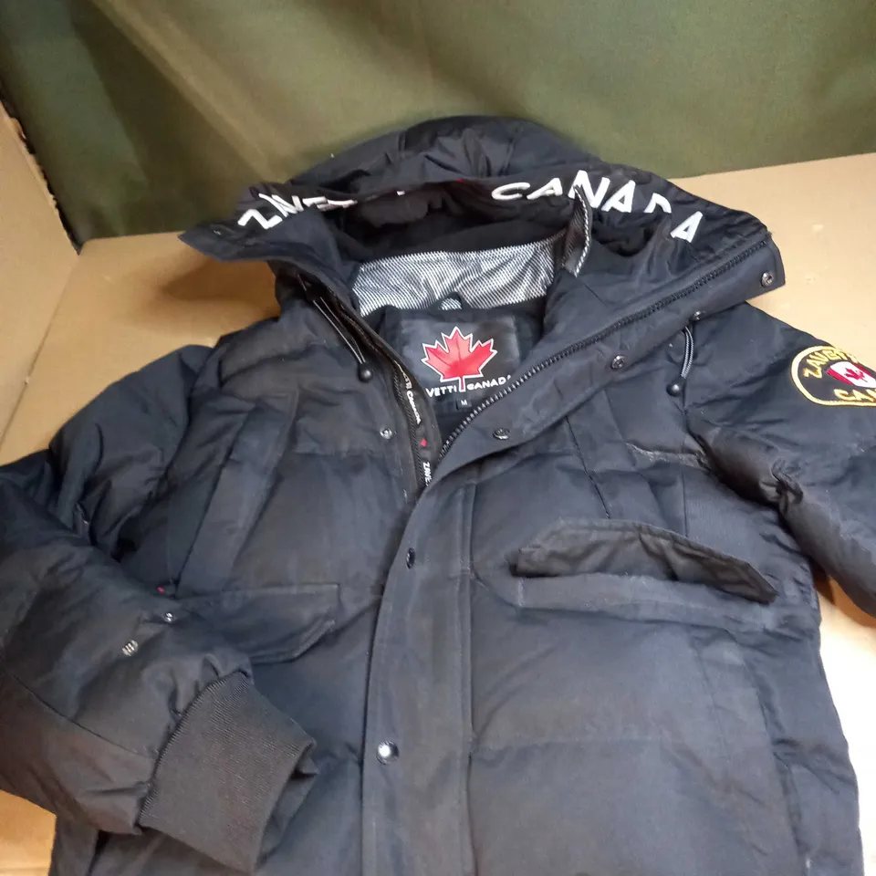 PADDED ZAVETTI CANADA ZIPPED COAT SIZE M