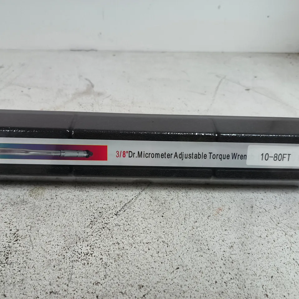 SEALED 3/8IN DRIVE MICROMETER-ADJUSTABLE TORQUE WRENCH, 10-80 FT-LB