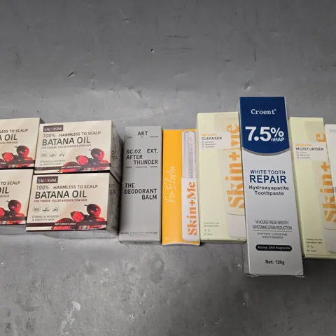APPROXIMATEY 15 HEALTH AND BEAUTY PRODUCTS TO INCLUDE SKIN+ME CLEANSER, BATANA OIL, AND HYDROXYAPATITE TOOTHPASTE ETC. - COLLECTION ONLY