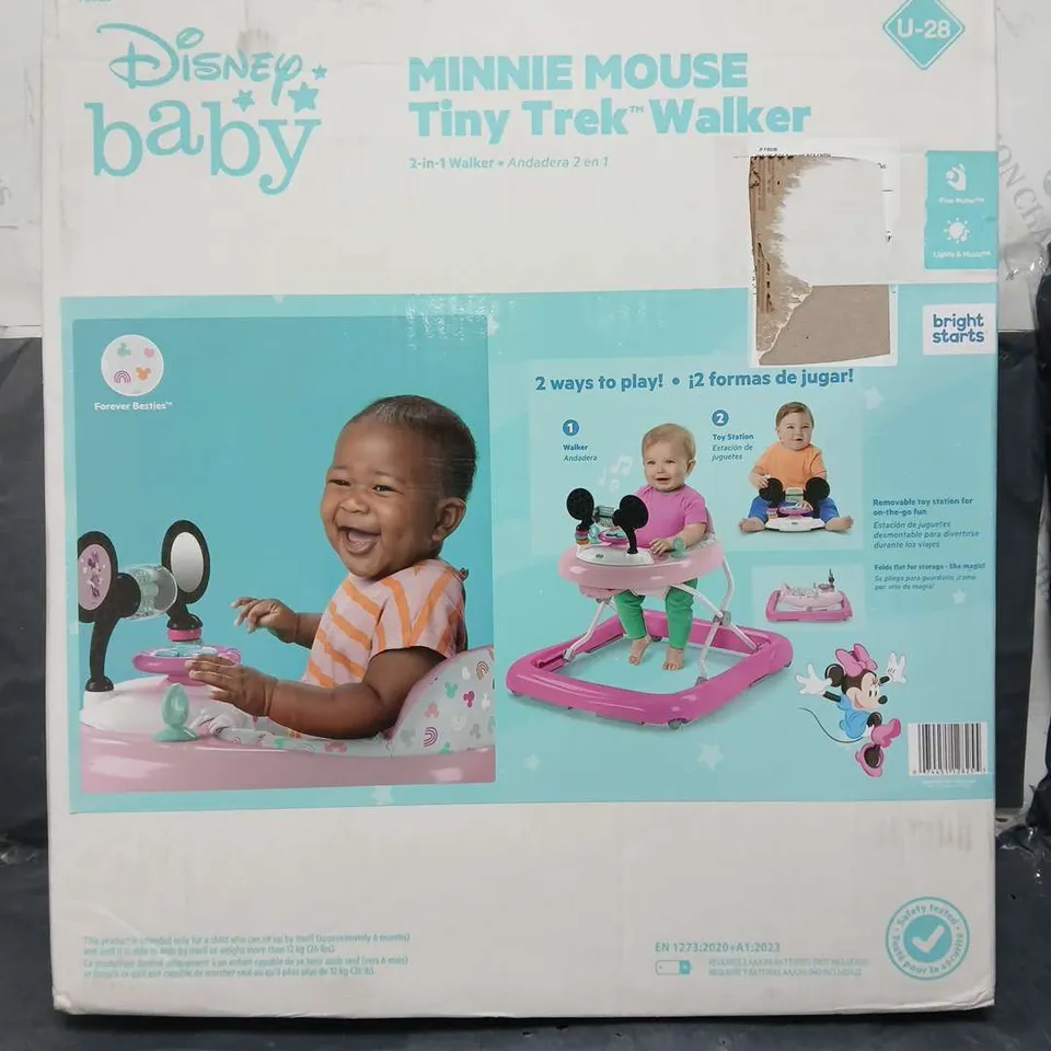 BOXED DISNEY BABY MINNIE MOUSE TINY TREK WALKER 