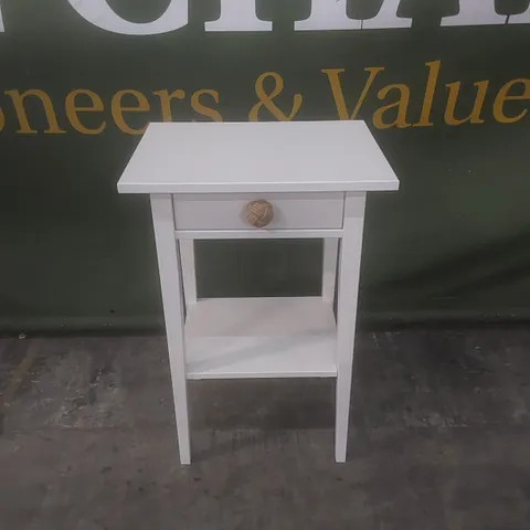 DESIGNER 1-DRAWER BEDSIDE TABLE - WHITE