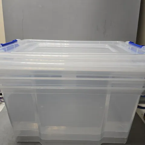SET OF 3 KLASS 50L CLEAR PLASTIC STORAGE CONTAINERS 