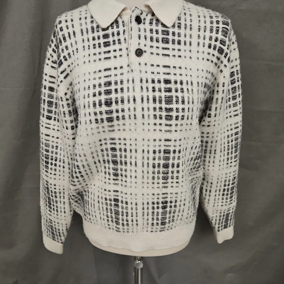 AIME LEON DORE KNIT JUMPER IN CREAM MIX SIZE S