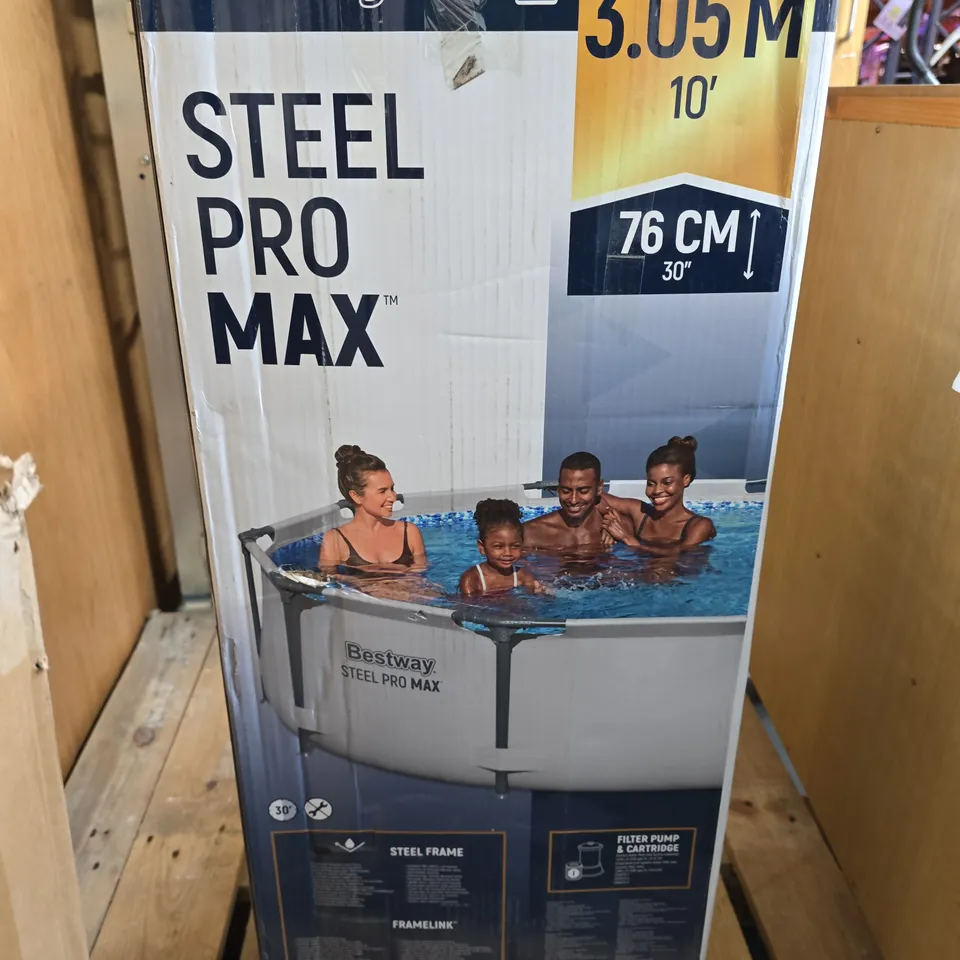 BOXED BESTWAY 10FT STEEL PRO MAX POOL - COLLECTION ONLY