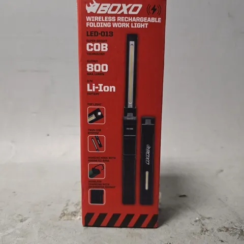 BOXED BOXO WIRELESS RECHARGEABLE FOLDING WORK LIGHT