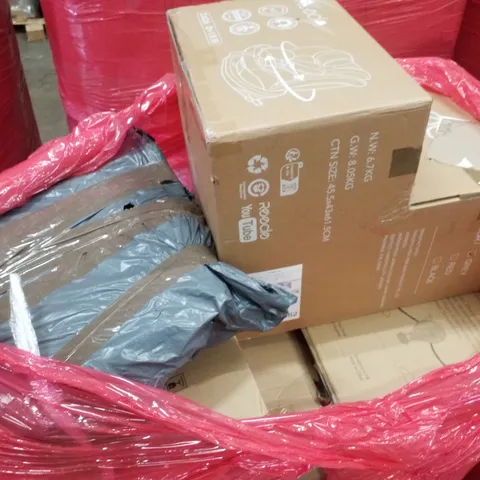 PALLET CONTAINING ASSORTED PRODUCTS INCLUDING PLAYPENS & CAR BOOSTER SEAT