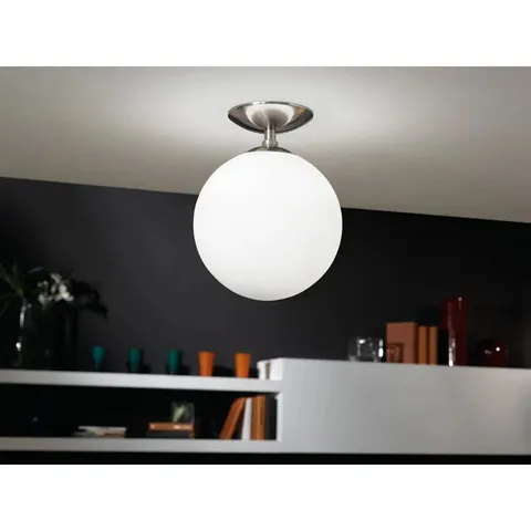 BOXED EGLO 91589 RONDO OPAL & NICKEL MATT CEILING LIGHT