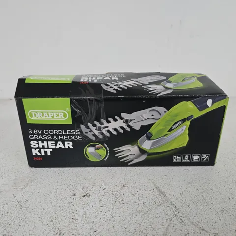 BOXED DRAPER 3.6V CORDLESS GRASS & HEDGE SHEAR KIT