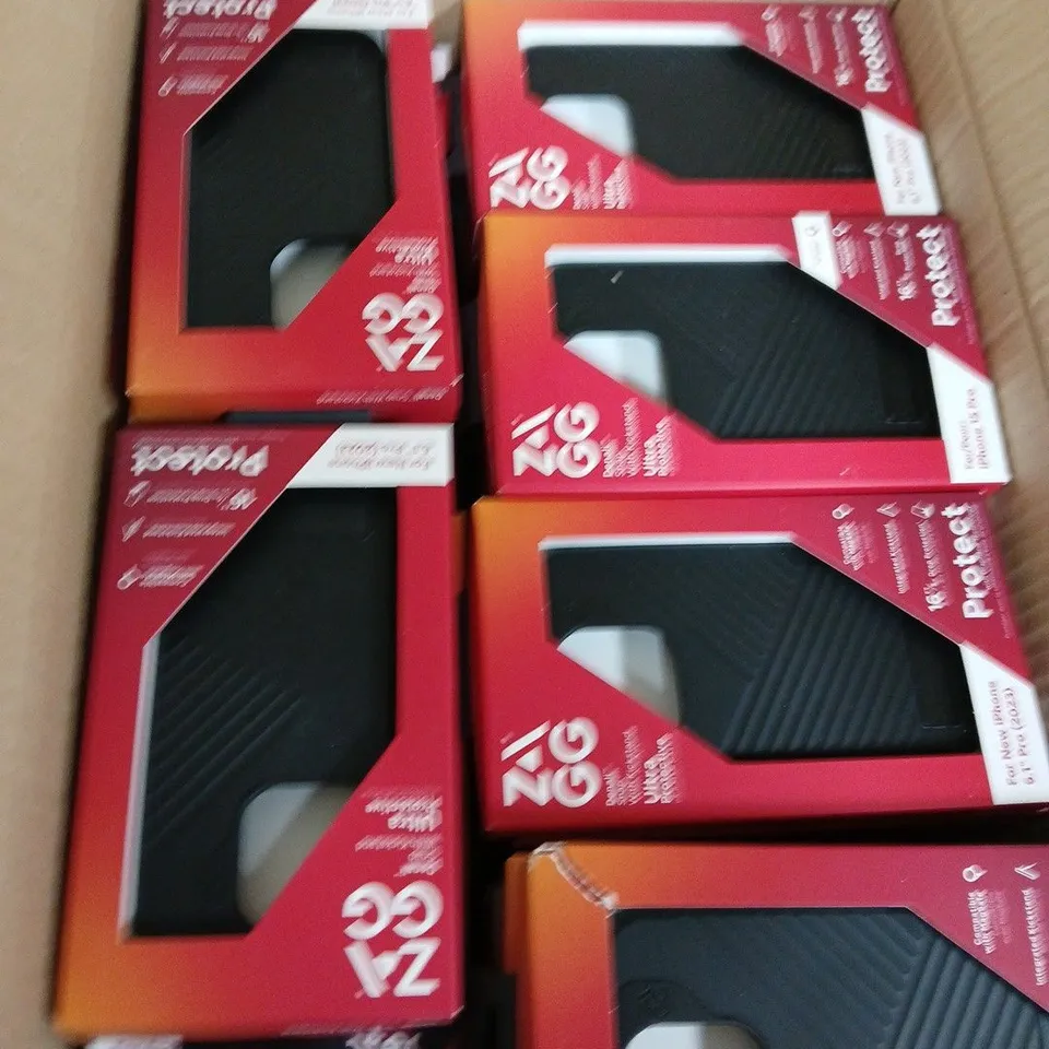 BOX OF APPROXIMATELY 70 ZAGG PROTECT CASE FOR IPHONE 6.1-INCH PRO (2023) 