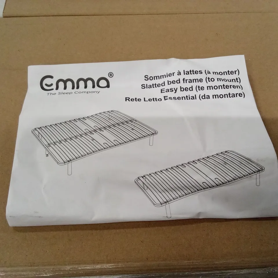 BOXED EMMA SLATTED FRAME BED - 120 x 190cm SMALL DOUBLE