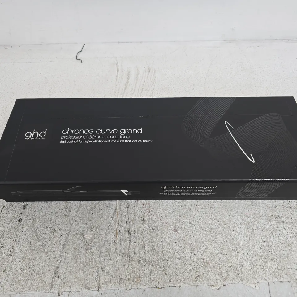 BOXED GHD CHRONOS CURVE GRAND TONG- 32MM HAIR CURLER