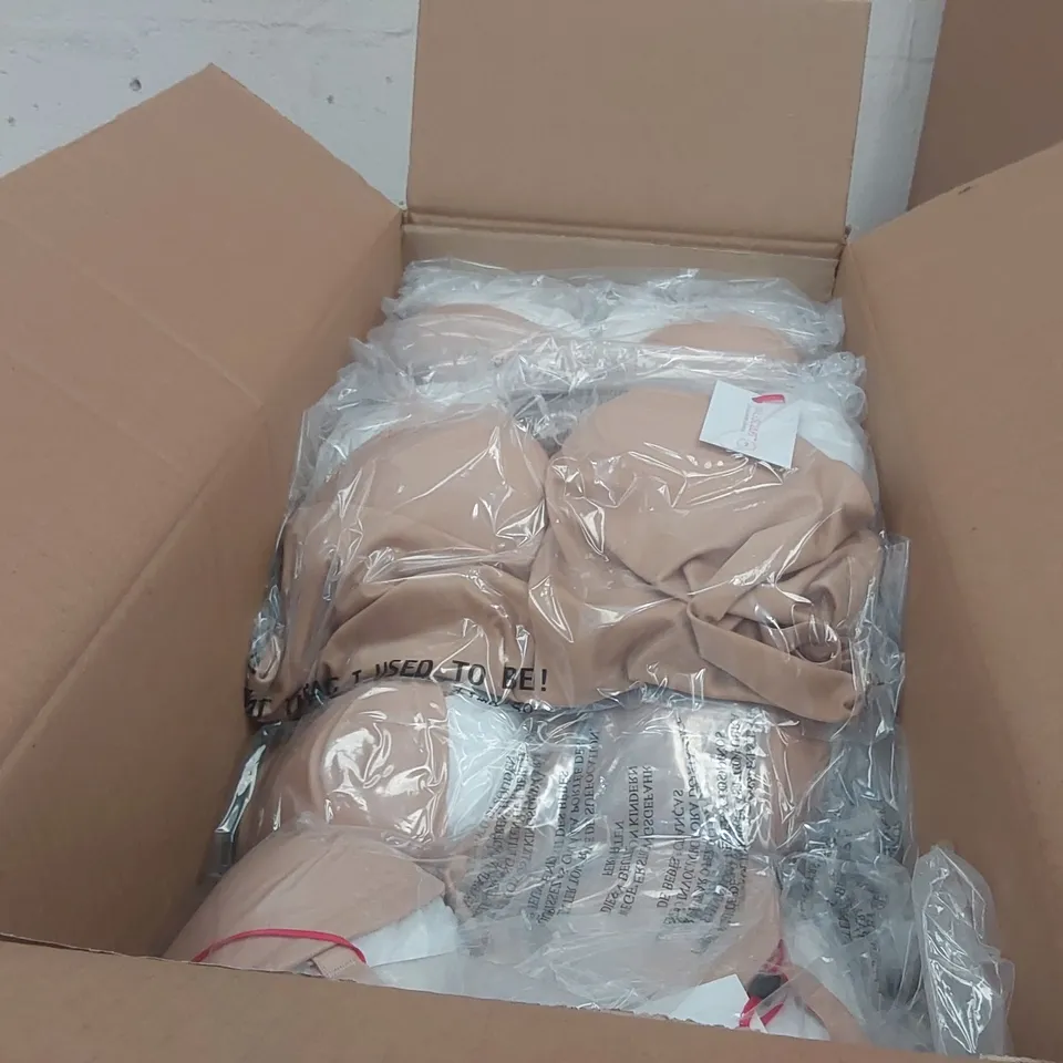 BOX CONTAINING APPROXIMATELY 15x BRAND NEW MAGISCULPT ALMOND BODYSUITS - SIZE 38B