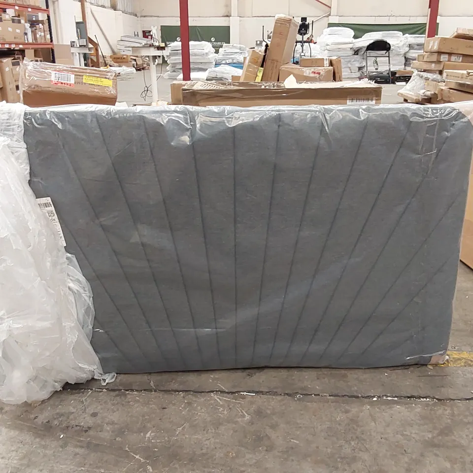 BAGGED SANTAFE DIVAN BED HEADBOARD - GREY, SIZE: DOUBLE (1 ITEM)