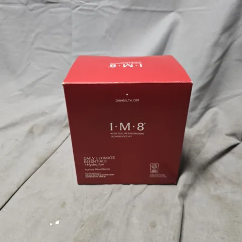 BOXED AND SEALED IM8 HEALTH DAILY ULTIMATE ESSENTIALS + HYDRATION FOOD SUPPLEMENT (30 SERVINGS)