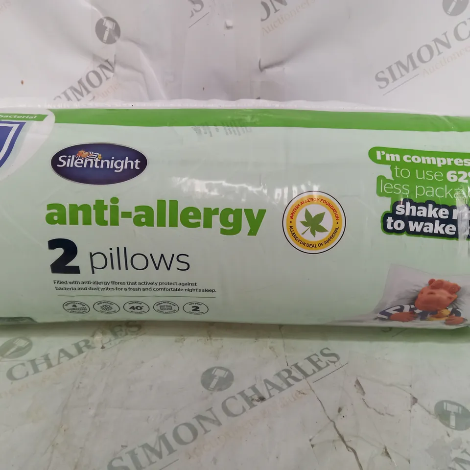 SEALED SILENTNIGHT ANTI-ALLERGY 2 PILLOWS 
