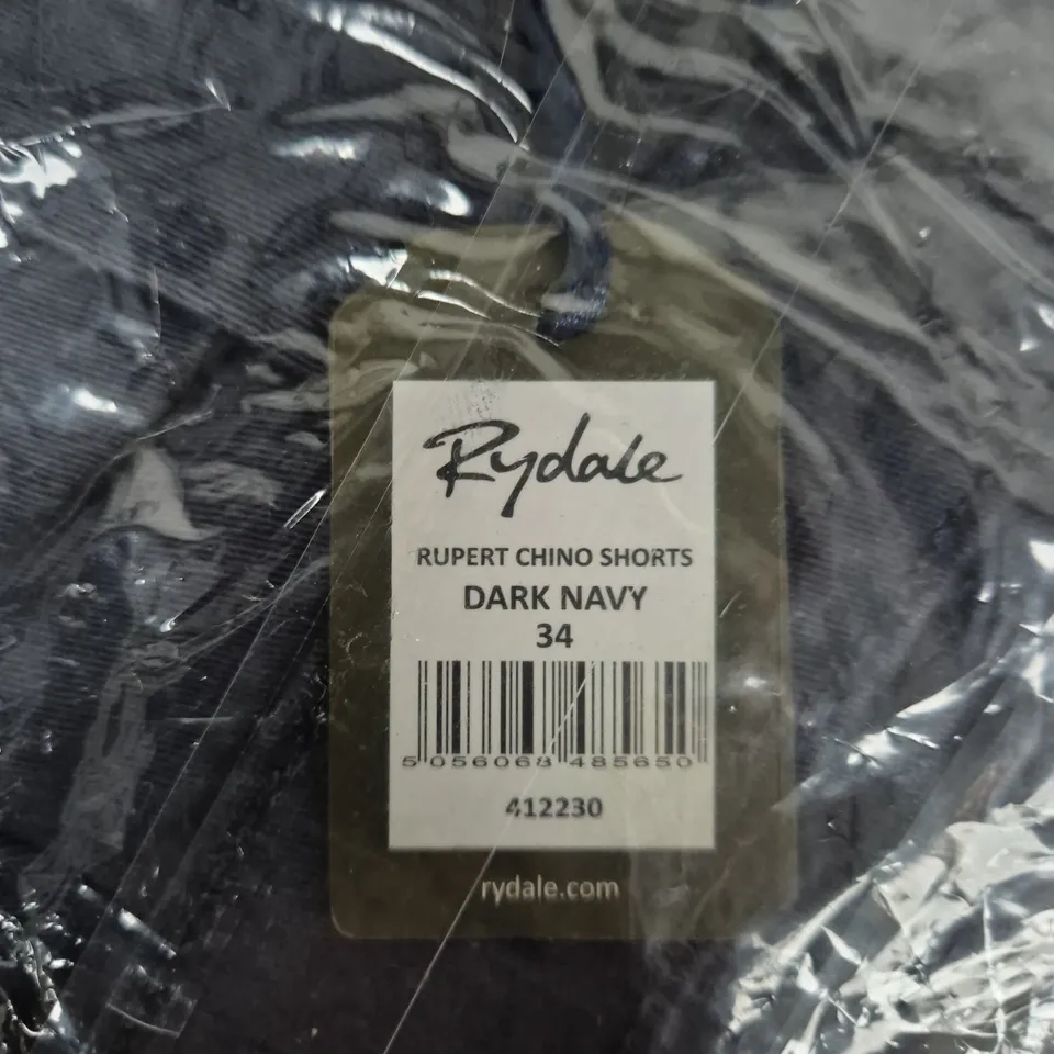 BAGGED RYDALE RUPERT CHINO SHORTS – DARK NAVY, UK 34