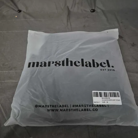 MARS THE LABEL LEATHER WOVEN JACKET IN BLACK – SIZE M