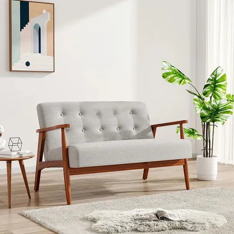 BOXED LIVING AND HOME GREY SOFA 120X80X76CM