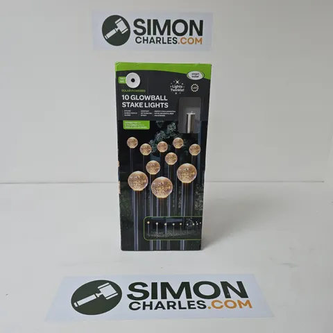 10 GLOWBALL STAKE LIGHTS – SOLAR POWERED GARDEN LIGHTING
