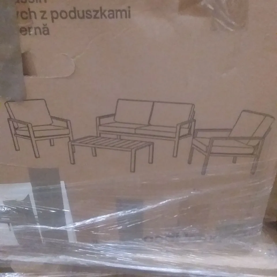 BOXED MOOREA ALUMINIUM COFFEE SET WITH CUSHIONS 