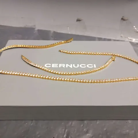 BOXED CERNUCCI 3MM BRACELET AND NECKLACE SET