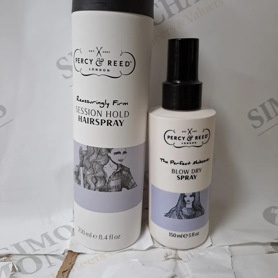 LOT OF 2 PERVY AND REED HAIR PRODUCTS - BLOW DRY SPRAY -HAIRSPRAY  