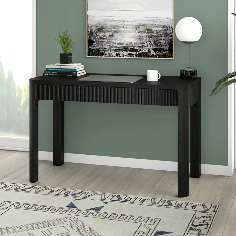 BOXED BIRGLINDE 120.65CM W RECTANGULAR WRITING DESK -BLACK GRAIN-