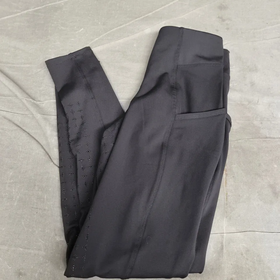 LE MIEUX NAOMI PULL ON BREECHES FULL SEAT BOTTOMS IN BLACK - UK 8