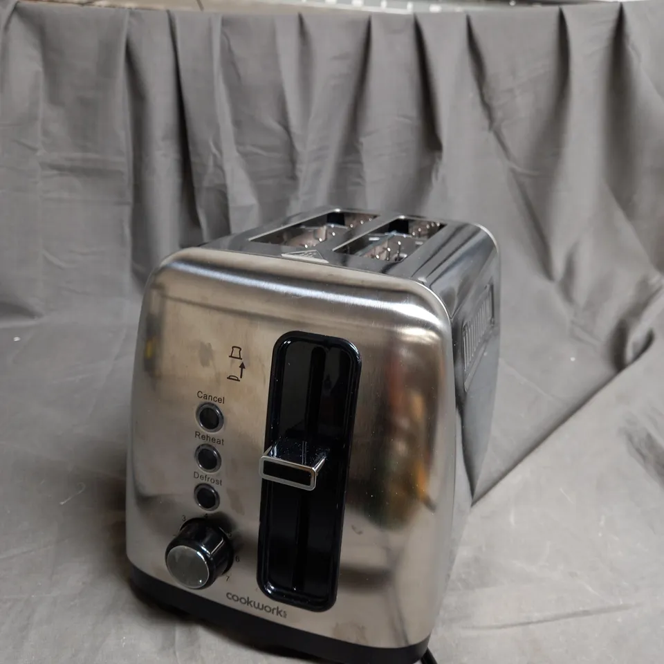 BOXED COOKWORKS 2 SLICE TOASTER 