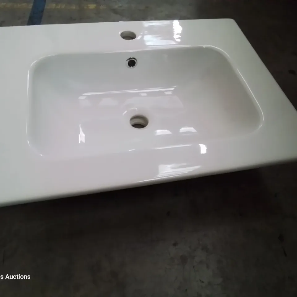 BOXED CALYPSO ARDENZA SINGLE TAP CERAMIC VANITY BASIN WHITE 186 × 640 × 490mm