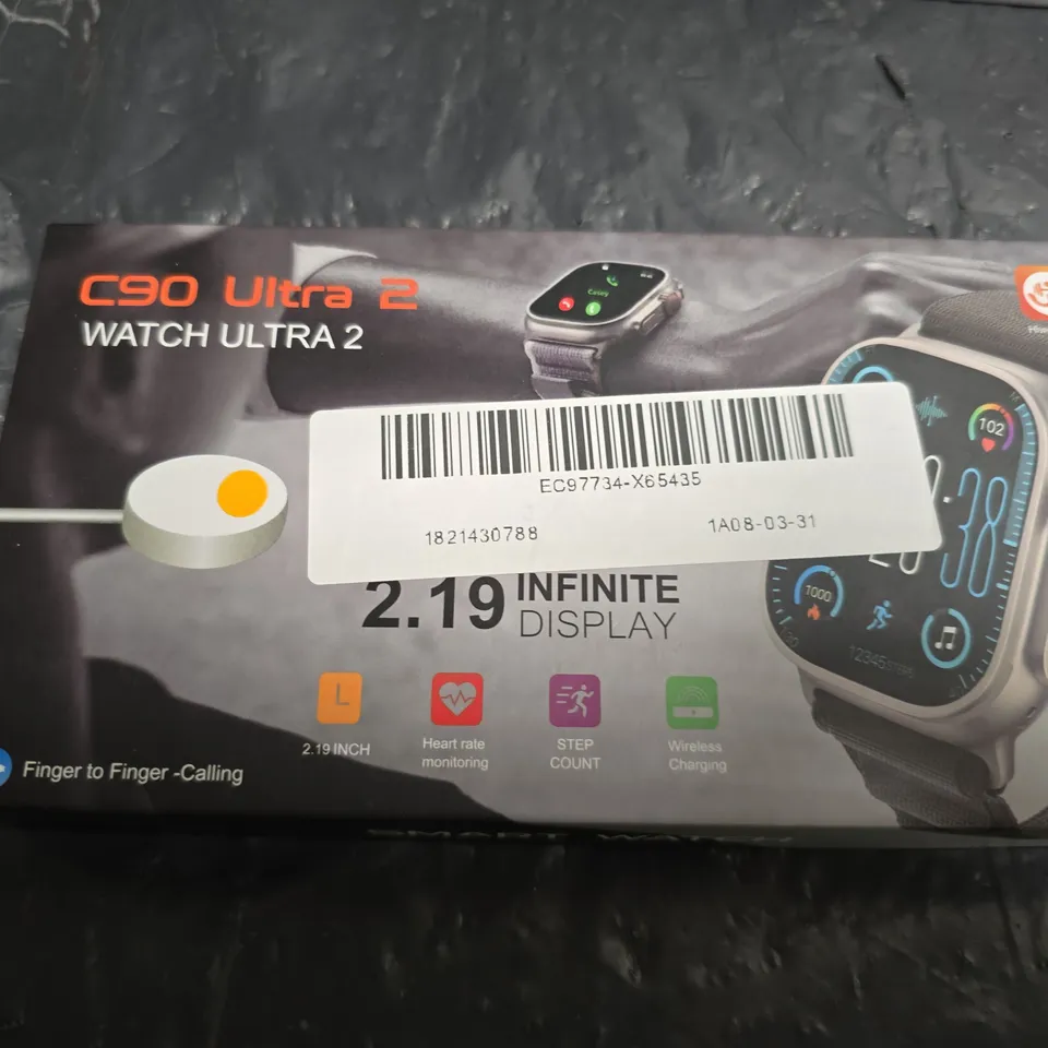 C90 ULTRA 2 SMARTWATCH – WATCH ULTRA 2, ORANGE BAND, BOXED