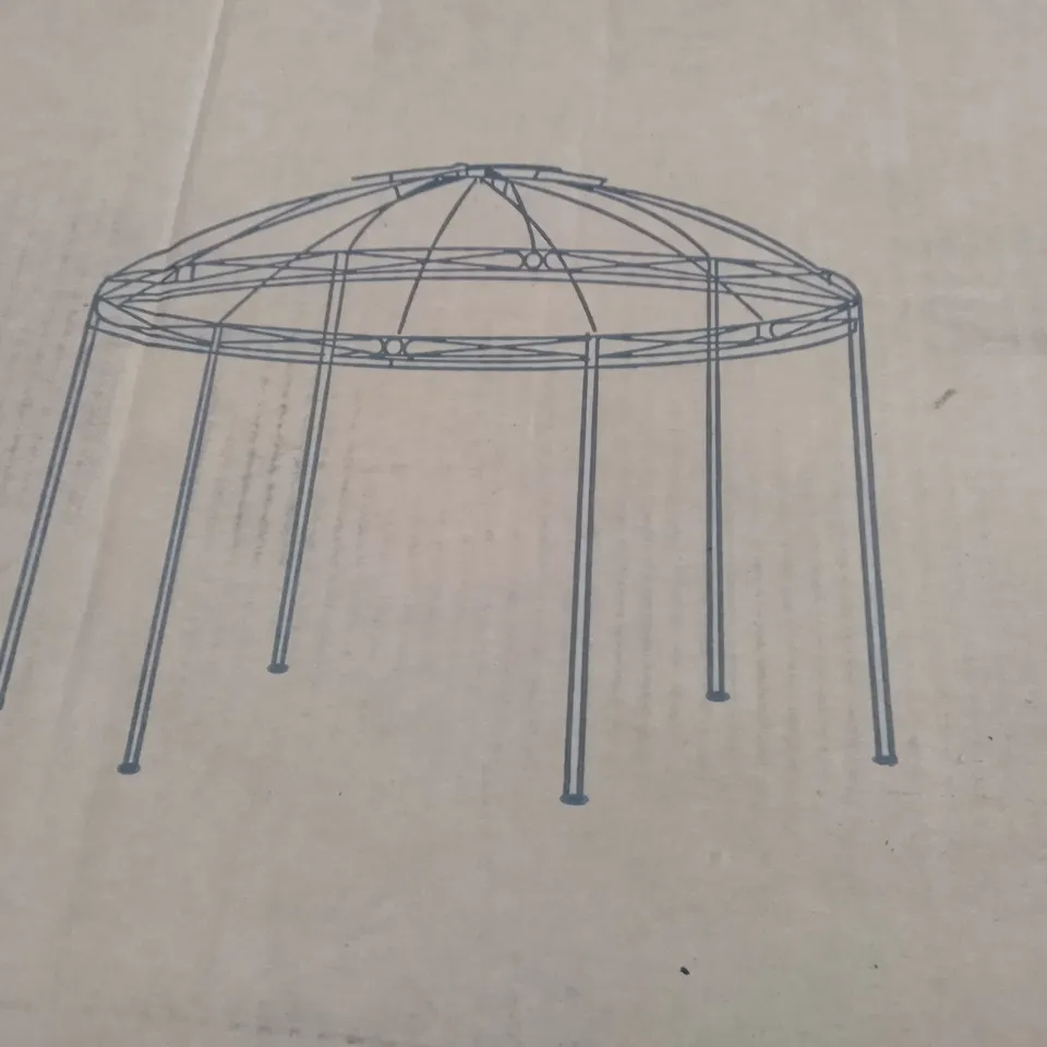 BOXED GRADE 1 CREAM 3M ROUND SHOWERPROOF GAZEBO (1 BOX)