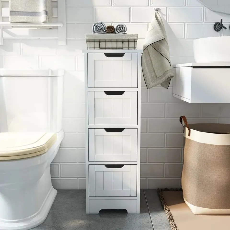 BOXED KEY 30CM W X 82.5CM H X 30CM D FREESTANDING BATHROOM CABINET (1 BOX)