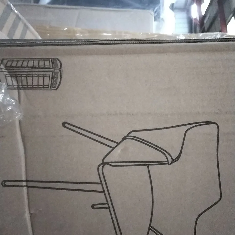 PAIR OF BOXED ALDRIDGE TERRY FABRIC  DINING CHAIRS BLUE