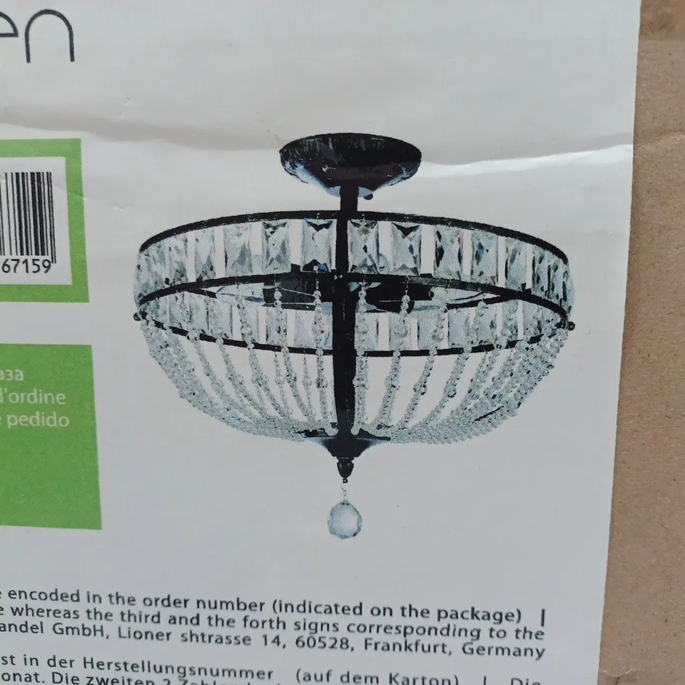 BOXED REGENBOGEN 6-LIGHT SEMI FLUSH MOUNT BROWN/SILVER