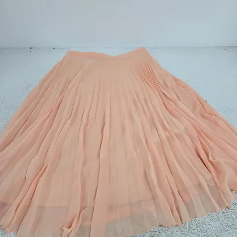 NEW LOOK PETITE PEACH PLEATED SKIRT – UK SIZE 10